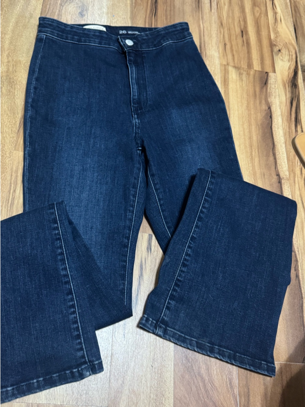 Pilcro flare Leg Jeans in Dark Blue Wash